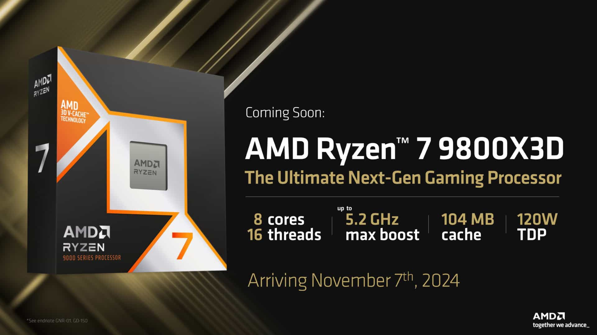 AMD Ryzen 7 9800X3D Desktop Processor