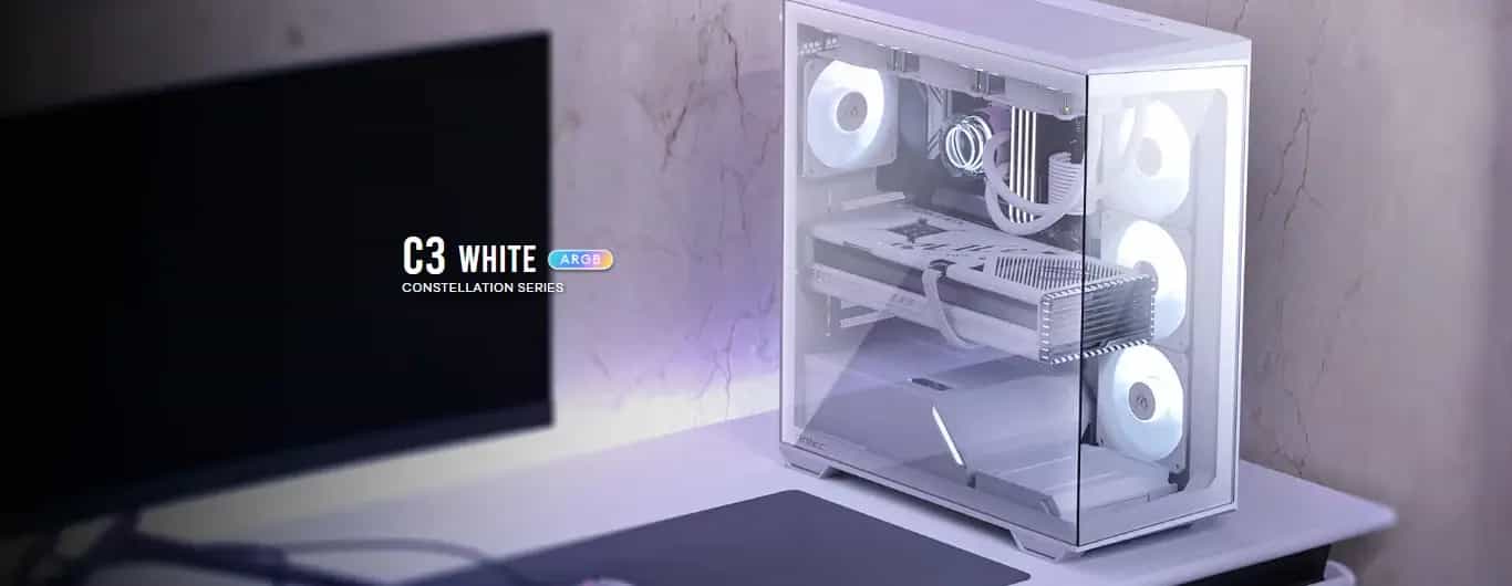Antec C3 ARGB White Mid-Tower Case